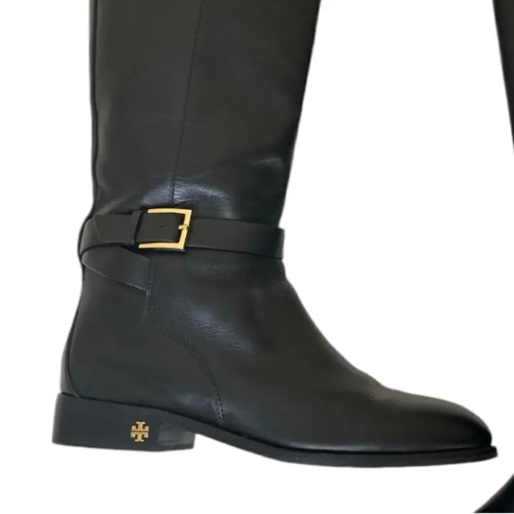 TORY BURCH Thora Black Patent Leather Boots
